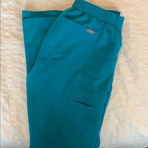 Teal Yola Figs Scrub Pants